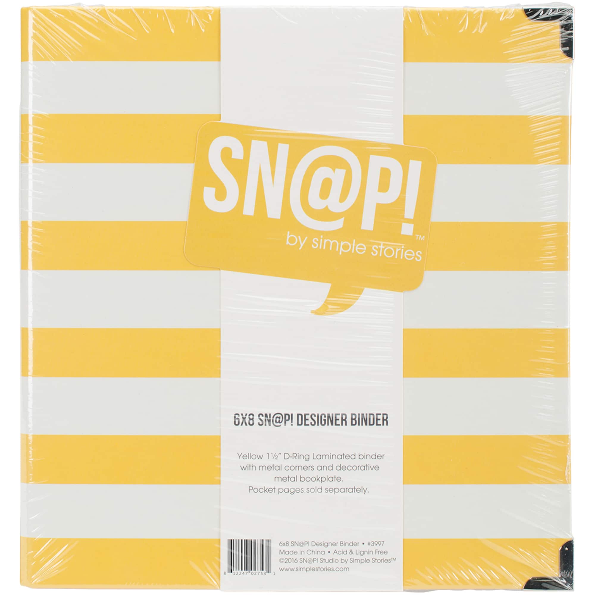 Simple Stories Sn@p!™ Stripes Designer Binder, 6" x 8"